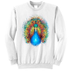 Colorful Peacock Art Sweatshirt