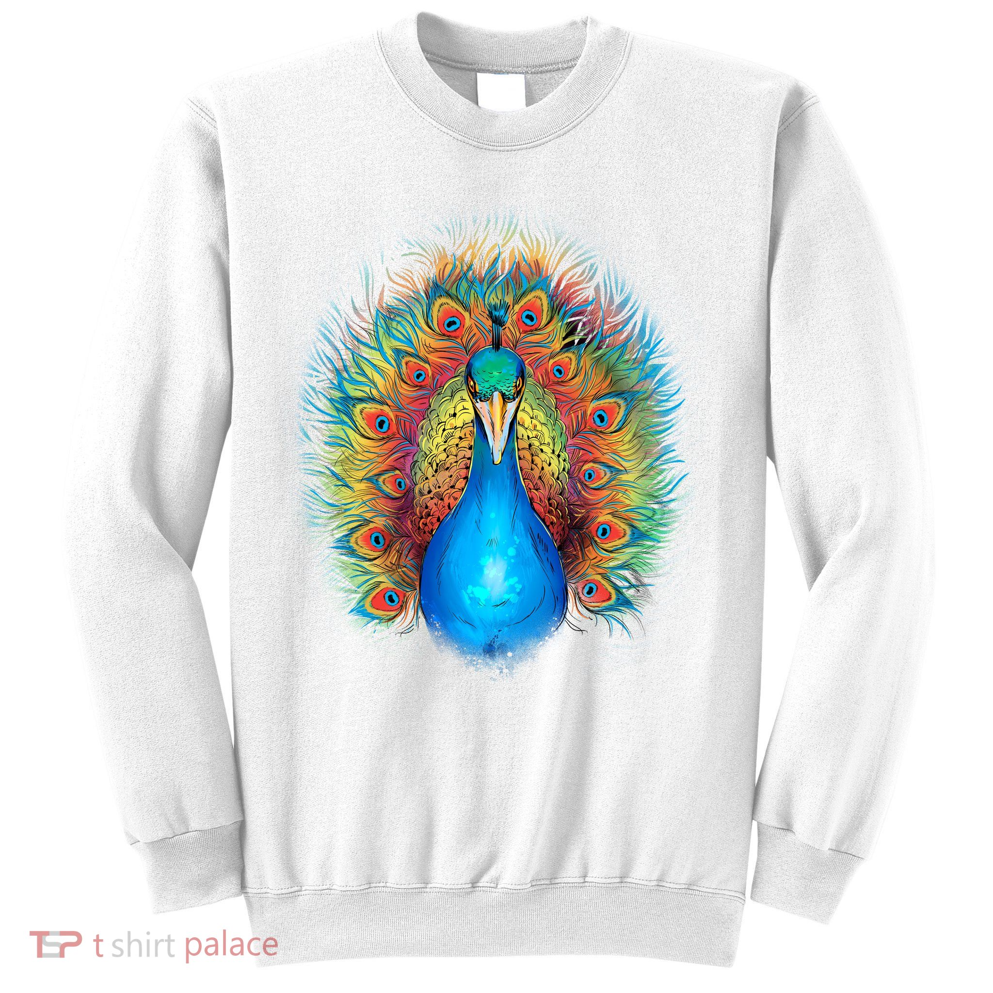Colorful Peacock Art Sweatshirt