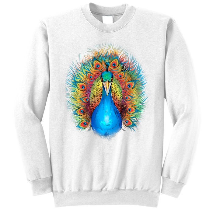 Colorful Peacock Art Sweatshirt