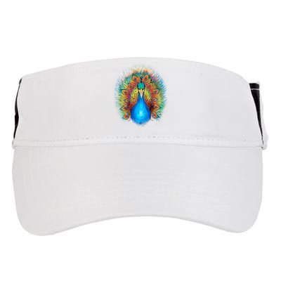 Colorful Peacock Art Adult Drive Performance Visor