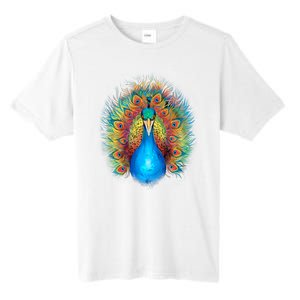 Colorful Peacock Art Tall Fusion ChromaSoft Performance T-Shirt