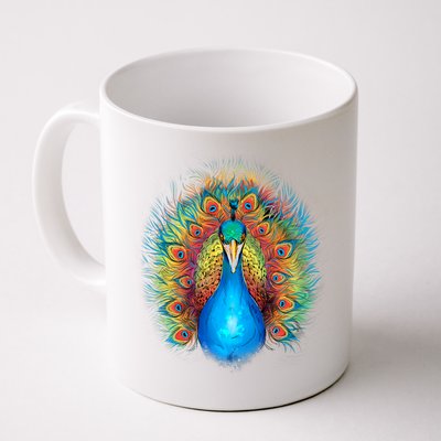 Colorful Peacock Art Mug