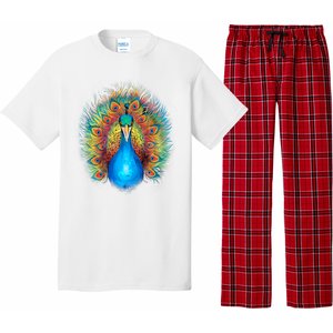 Colorful Peacock Art Pajama Set