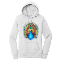 Colorful Peacock Art Women's Pullover Hoodie