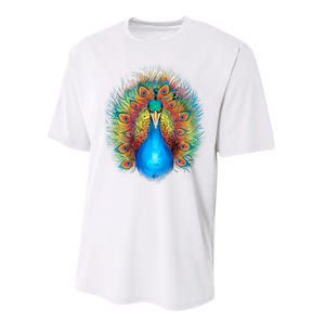 Colorful Peacock Art Performance Sprint T-Shirt