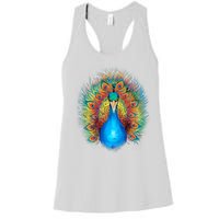 Colorful Peacock Art Women's Racerback Tank