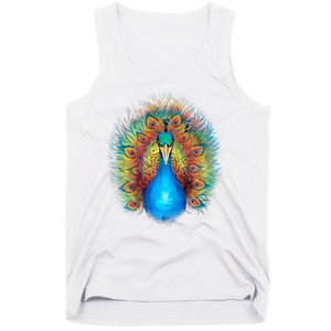 Colorful Peacock Art Tank Top