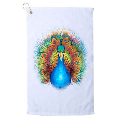 Colorful Peacock Art Golf Towel