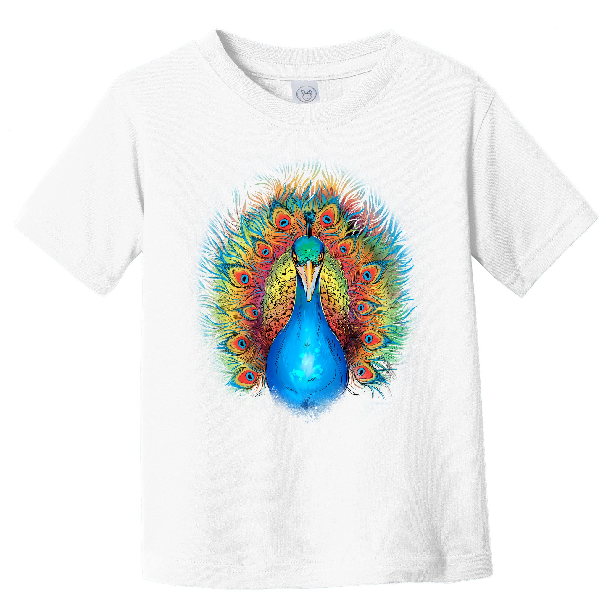 Colorful Peacock Art Toddler T-Shirt