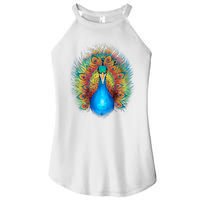 Colorful Peacock Art Women's Perfect Tri Rocker Tank