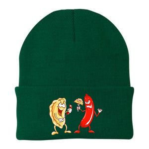 Cool Pierogi And Kielbasa Polish Food Funny Foodie Gift Knit Cap Winter Beanie