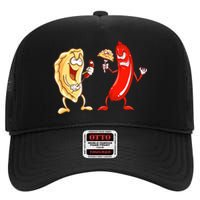 Cool Pierogi And Kielbasa Polish Food Funny Foodie Gift High Crown Mesh Back Trucker Hat