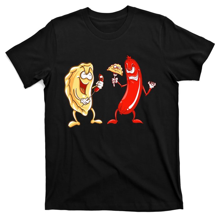 Cool Pierogi And Kielbasa Polish Food Funny Foodie Gift T-Shirt