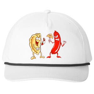 Cool Pierogi And Kielbasa Polish Food Funny Foodie Gift Snapback Five-Panel Rope Hat