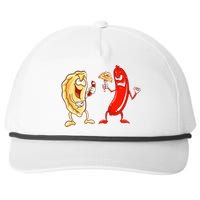 Cool Pierogi And Kielbasa Polish Food Funny Foodie Gift Snapback Five-Panel Rope Hat