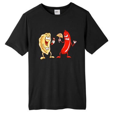 Cool Pierogi And Kielbasa Polish Food Funny Foodie Gift Tall Fusion ChromaSoft Performance T-Shirt