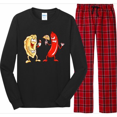 Cool Pierogi And Kielbasa Polish Food Funny Foodie Gift Long Sleeve Pajama Set