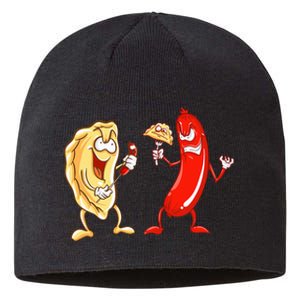 Cool Pierogi And Kielbasa Polish Food Funny Foodie Gift Sustainable Beanie