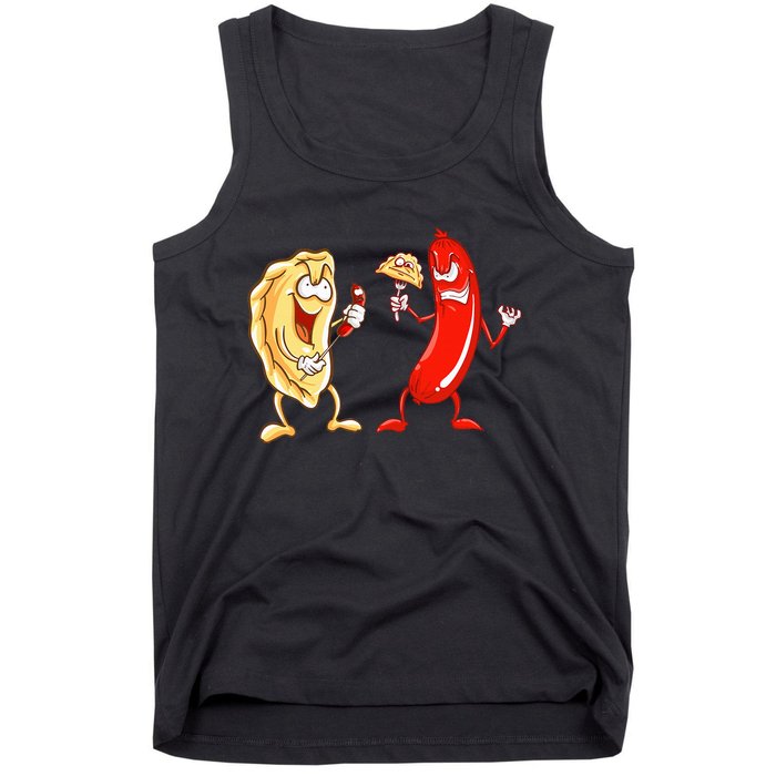 Cool Pierogi And Kielbasa Polish Food Funny Foodie Gift Tank Top