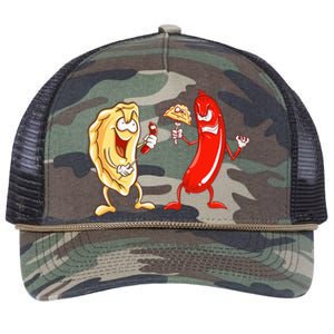 Cool Pierogi And Kielbasa Polish Food Funny Foodie Gift Retro Rope Trucker Hat Cap