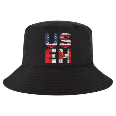Canadian Pride American USA USEH US Flag Canada Cool Comfort Performance Bucket Hat