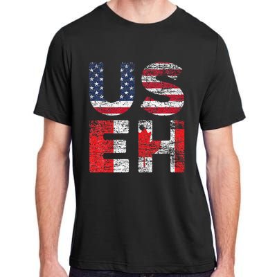 Canadian Pride American USA USEH US Flag Canada Adult ChromaSoft Performance T-Shirt