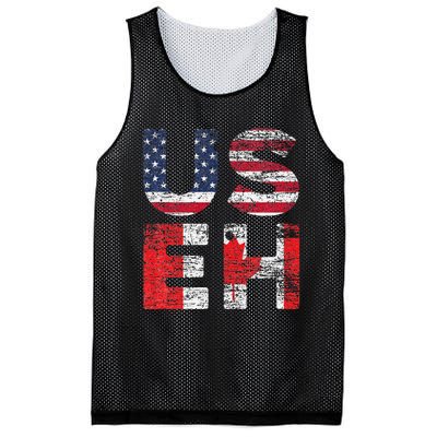 Canadian Pride American USA USEH US Flag Canada Mesh Reversible Basketball Jersey Tank