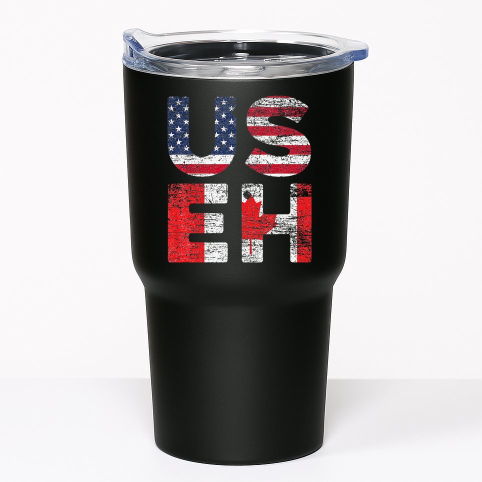 Canadian Pride American USA USEH US Flag Canada Tumbler