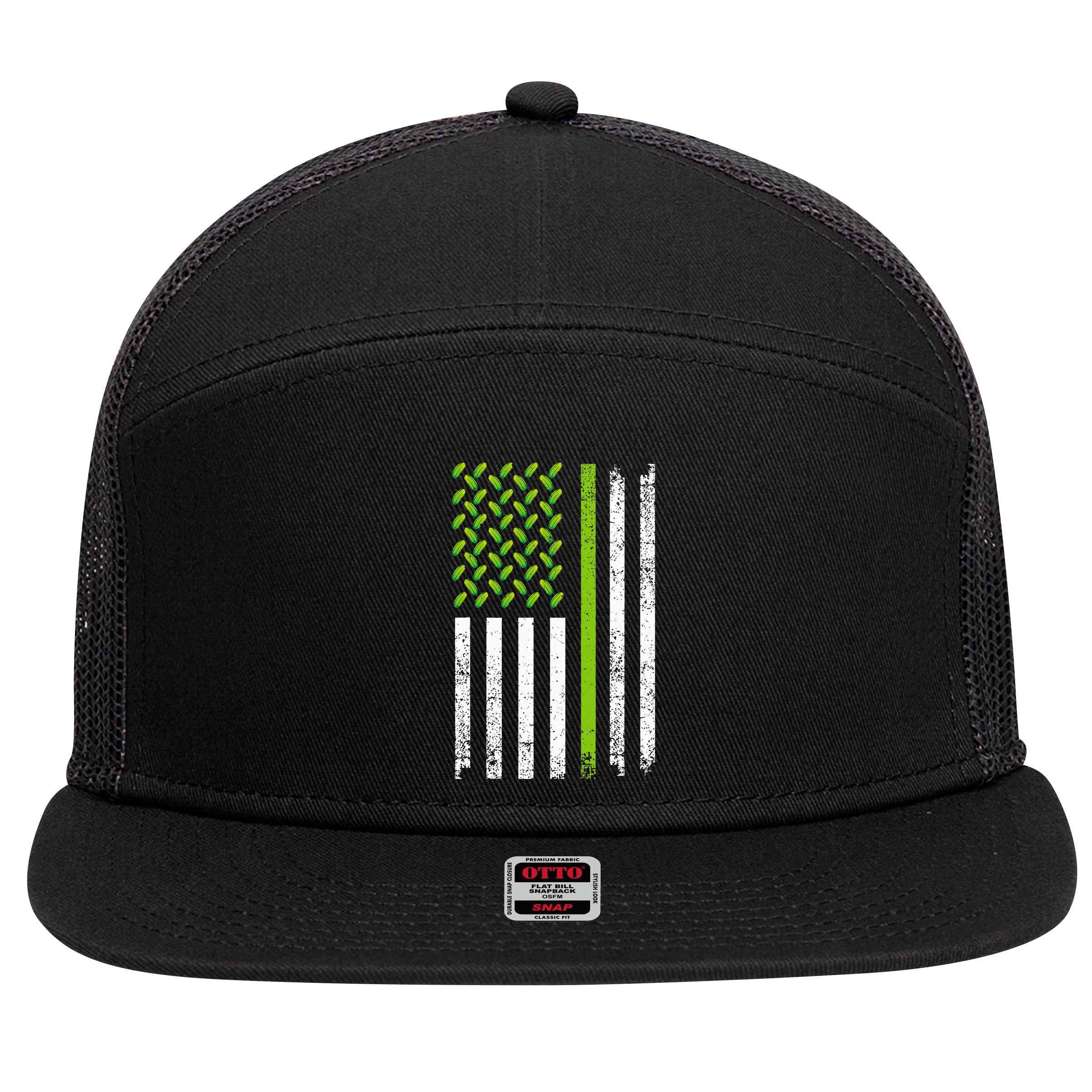 Cool Pickle Art Gag Dill Pickle Costume 7 Panel Mesh Trucker Snapback Hat