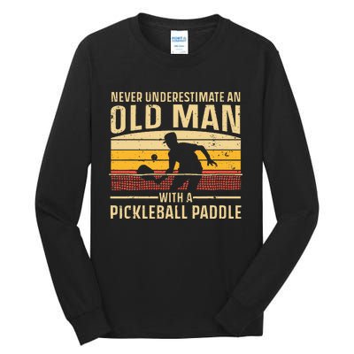 Cool Pickleball Art For Women Paddle Pickleball Player Tall Long Sleeve T-Shirt