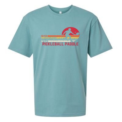 Cool Pickleball Art Paddle Pickleball Player  Sueded Cloud Jersey T-Shirt