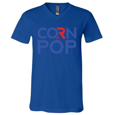 Corn Pop Anti Joe Biden Gaffe Funny President Trump 2020 Don Gift V-Neck T-Shirt