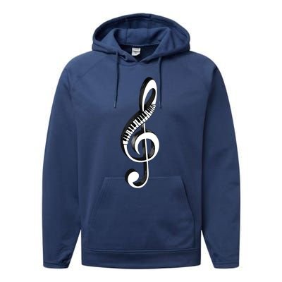 Cool Piano Art Men Women Musical Notes Piano Player Treble Performance Fleece Hoodie