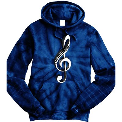 Cool Piano Art Men Women Musical Notes Piano Player Treble Tie Dye Hoodie