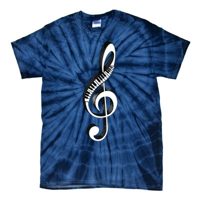 Cool Piano Art Men Women Musical Notes Piano Player Treble Tie-Dye T-Shirt