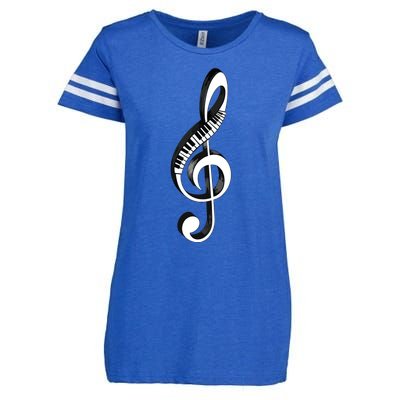 Cool Piano Art Men Women Musical Notes Piano Player Treble Enza Ladies Jersey Football T-Shirt