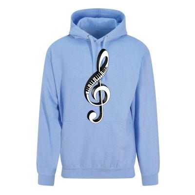 Cool Piano Art Men Women Musical Notes Piano Player Treble Unisex Surf Hoodie