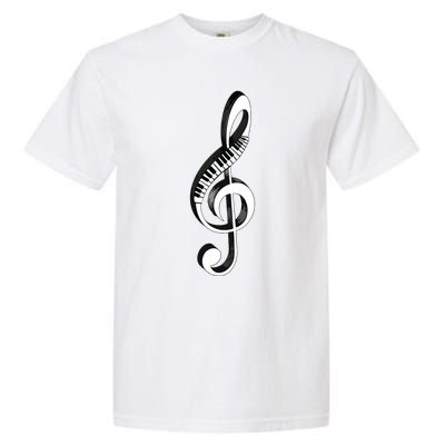 Cool Piano Art Men Women Musical Notes Piano Player Treble Garment-Dyed Heavyweight T-Shirt