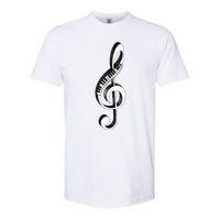 Cool Piano Art Men Women Musical Notes Piano Player Treble Softstyle CVC T-Shirt