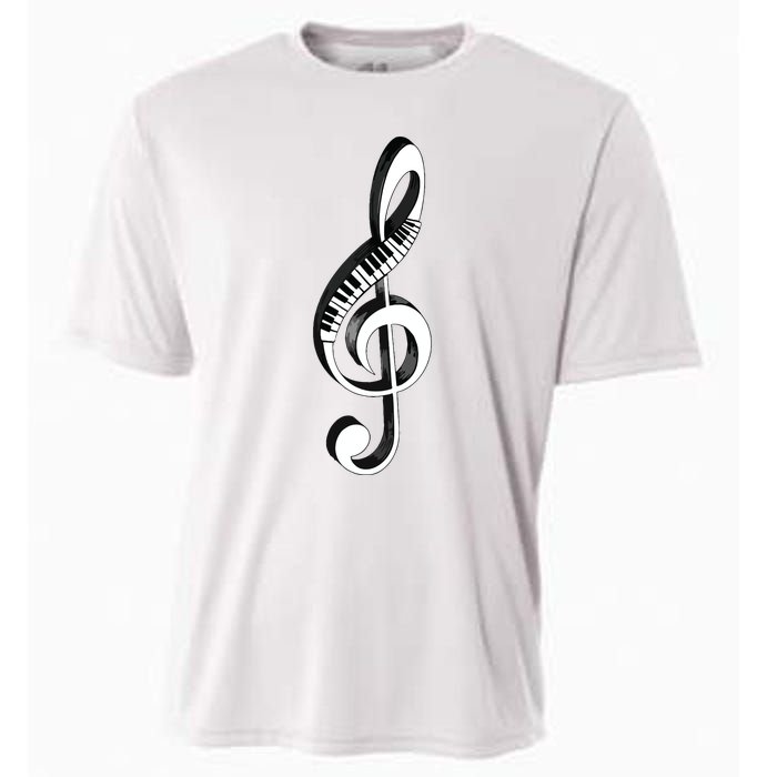 Cool Piano Art Men Women Musical Notes Piano Player Treble Cooling Performance Crew T-Shirt