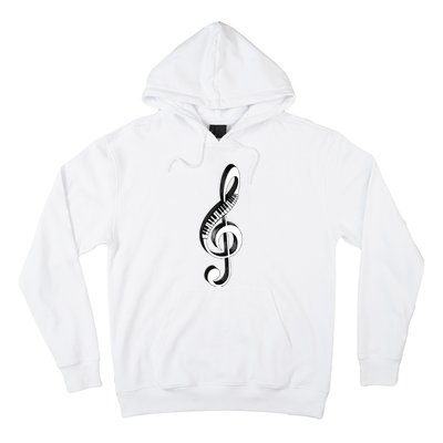 Cool Piano Art Men Women Musical Notes Piano Player Treble Hoodie