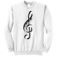 Cool Piano Art Men Women Musical Notes Piano Player Treble Sweatshirt