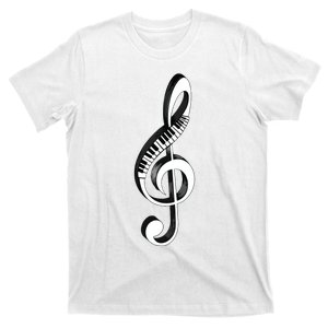 Cool Piano Art Men Women Musical Notes Piano Player Treble T-Shirt