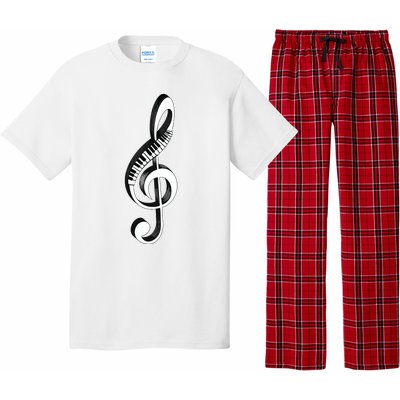 Cool Piano Art Men Women Musical Notes Piano Player Treble Pajama Set