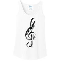 Cool Piano Art Men Women Musical Notes Piano Player Treble Ladies Essential Tank