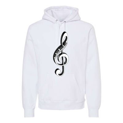 Cool Piano Art Men Women Musical Notes Piano Player Treble Premium Hoodie