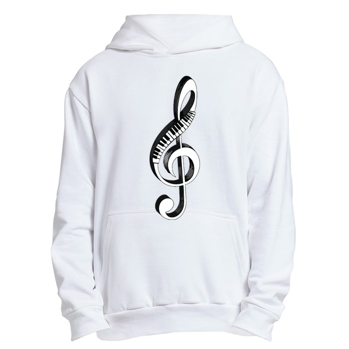 Cool Piano Art Men Women Musical Notes Piano Player Treble Urban Pullover Hoodie