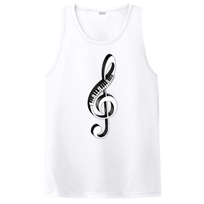 Cool Piano Art Men Women Musical Notes Piano Player Treble PosiCharge Competitor Tank