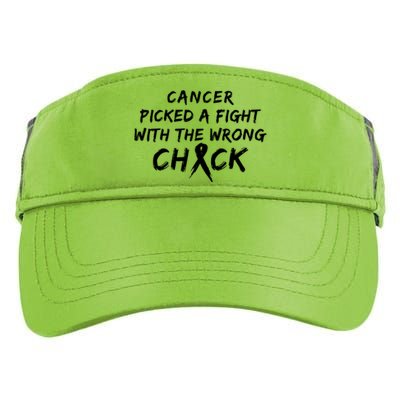 Cancer Picked A Fight With The Wrong Chick Breast Cancer Warrior Awareness Pink Adult Drive Performance Visor