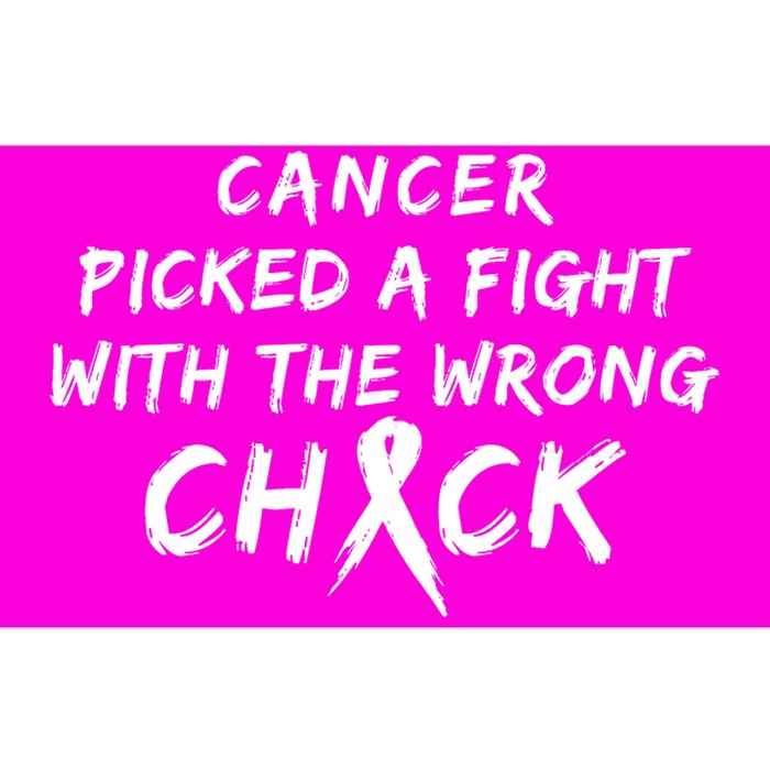 Cancer Picked A Fight With The Wrong Chick Breast Cancer Warrior Awareness Pink Bumper Sticker